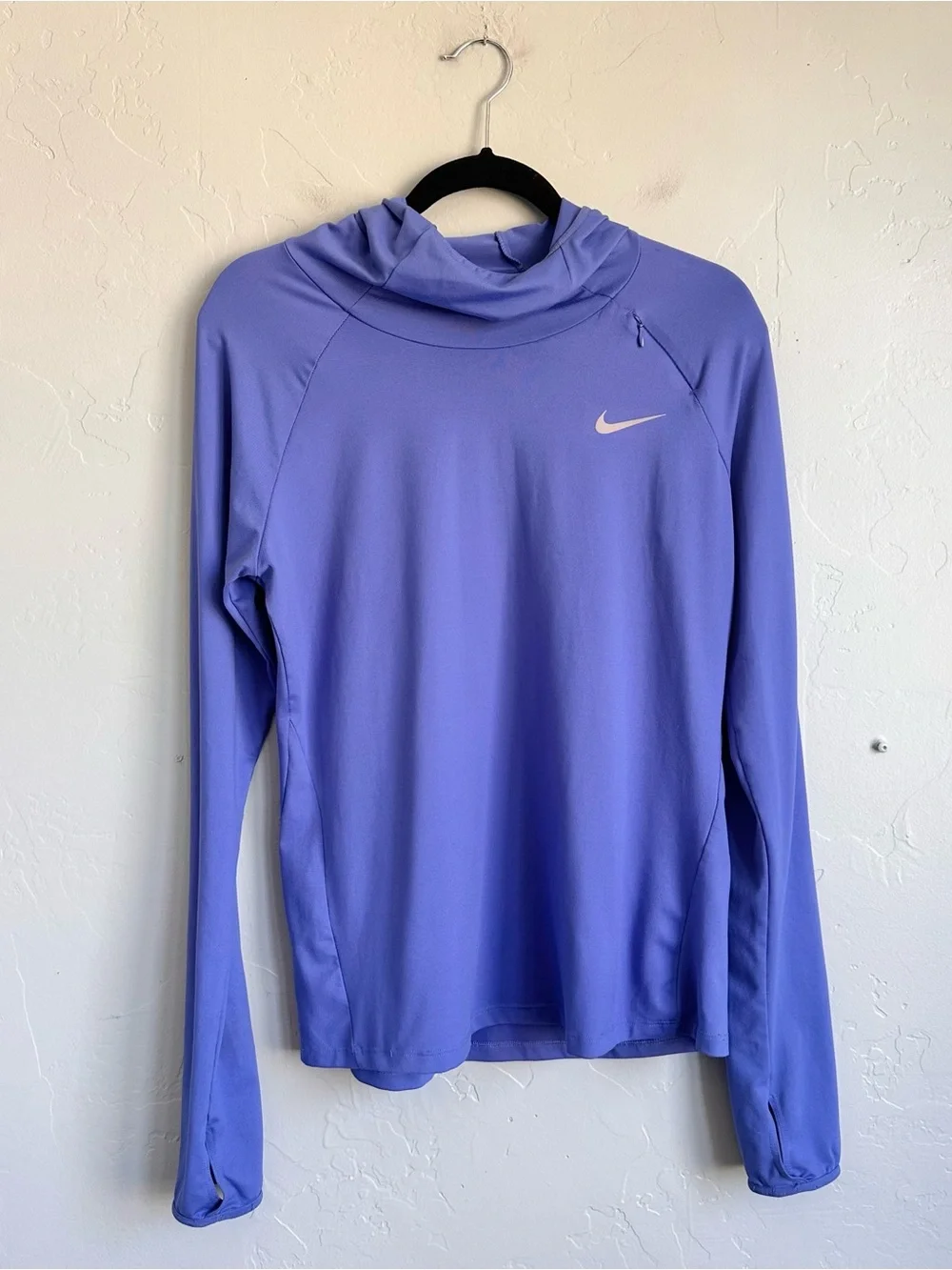 Nike Women's Dri-Fit Element Running Hoodie Activewear Top Blue Medium EUC